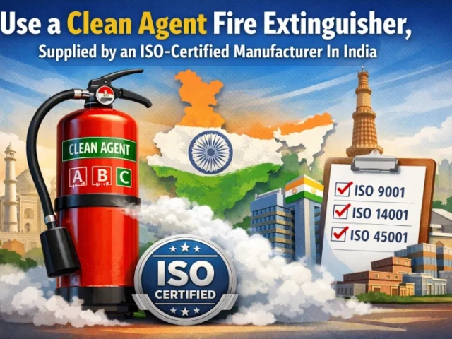 Use a Clean Agent Fire Extinguisher, Supplied by an ISO-Certified Manufacturer In India