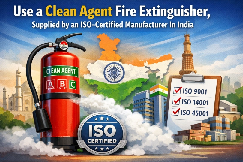 Use a Clean Agent Fire Extinguisher, Supplied by an ISO-Certified Manufacturer In India