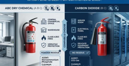 ABC fire extinguisher Vs CO2 Fire Extinguishers - Which One is Best for Commercial Uses?