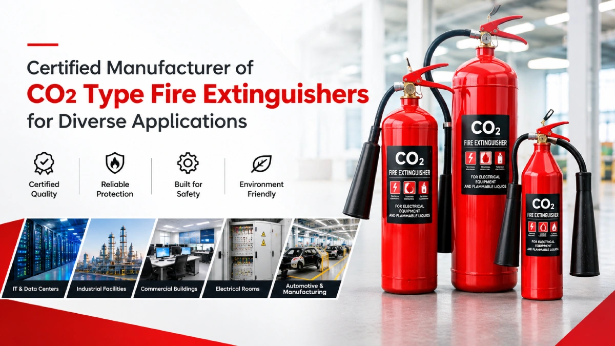 Certified Manufacturer of CO2 Type Fire Extinguishers for Diverse Applications